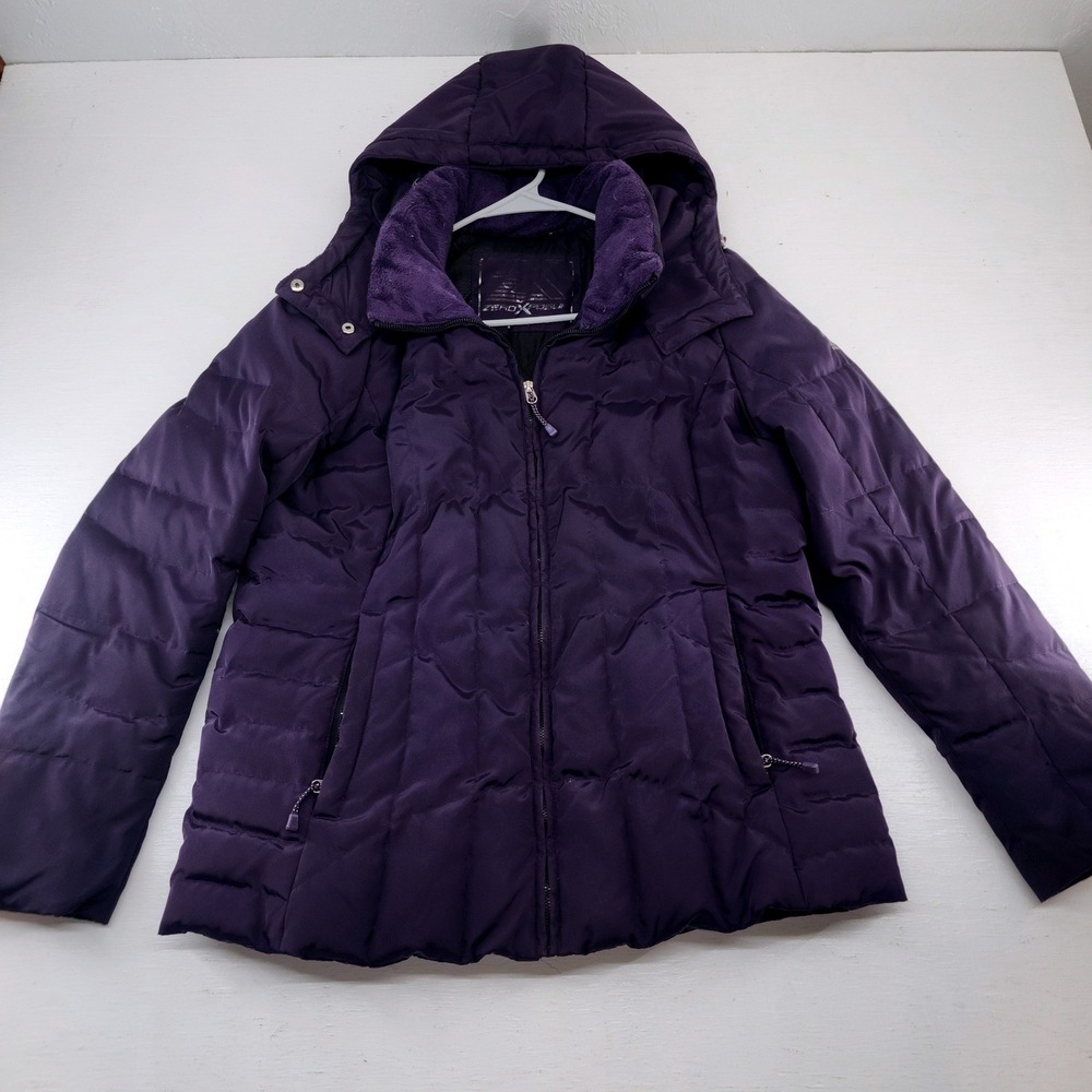 ZeroXposur Womens XL |‎ Purple Hooded Down Puffer Jacket Winter Coat